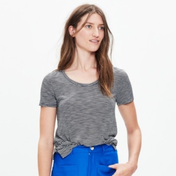Madewell Tops - MADEWELL stripe anthem crew neck tee tshirt